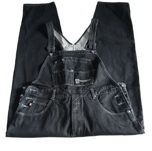 Pelle Pelle Size Large Black Denim Jean Overalls